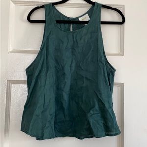 NWT green Anthropologie tank Linen